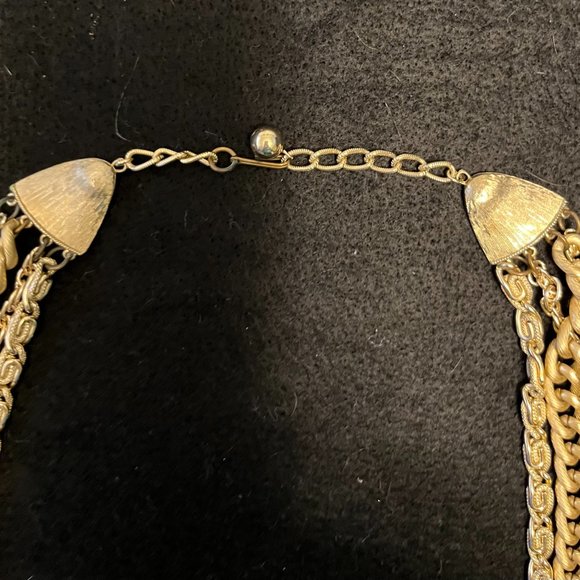 Vintage 4 Strand Gold-Tone Necklace 22” - Picture 3 of 4